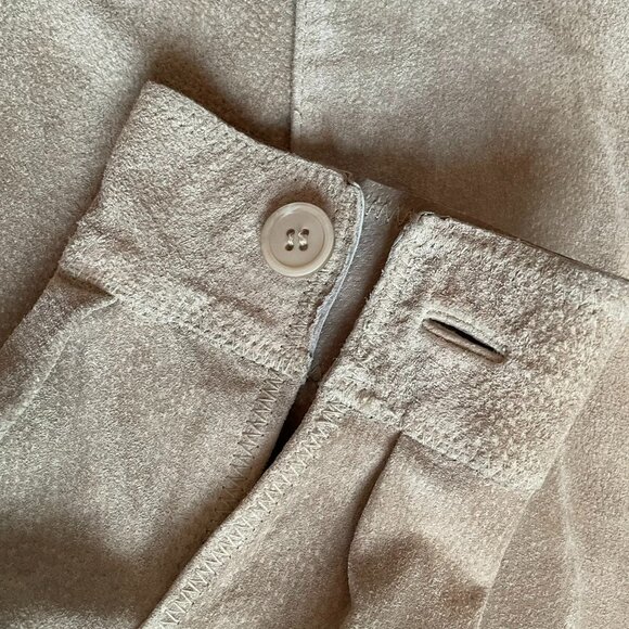 Utex Design suede shirt/jacket grey/sand tone women size L. Western - Picture 7 of 12
